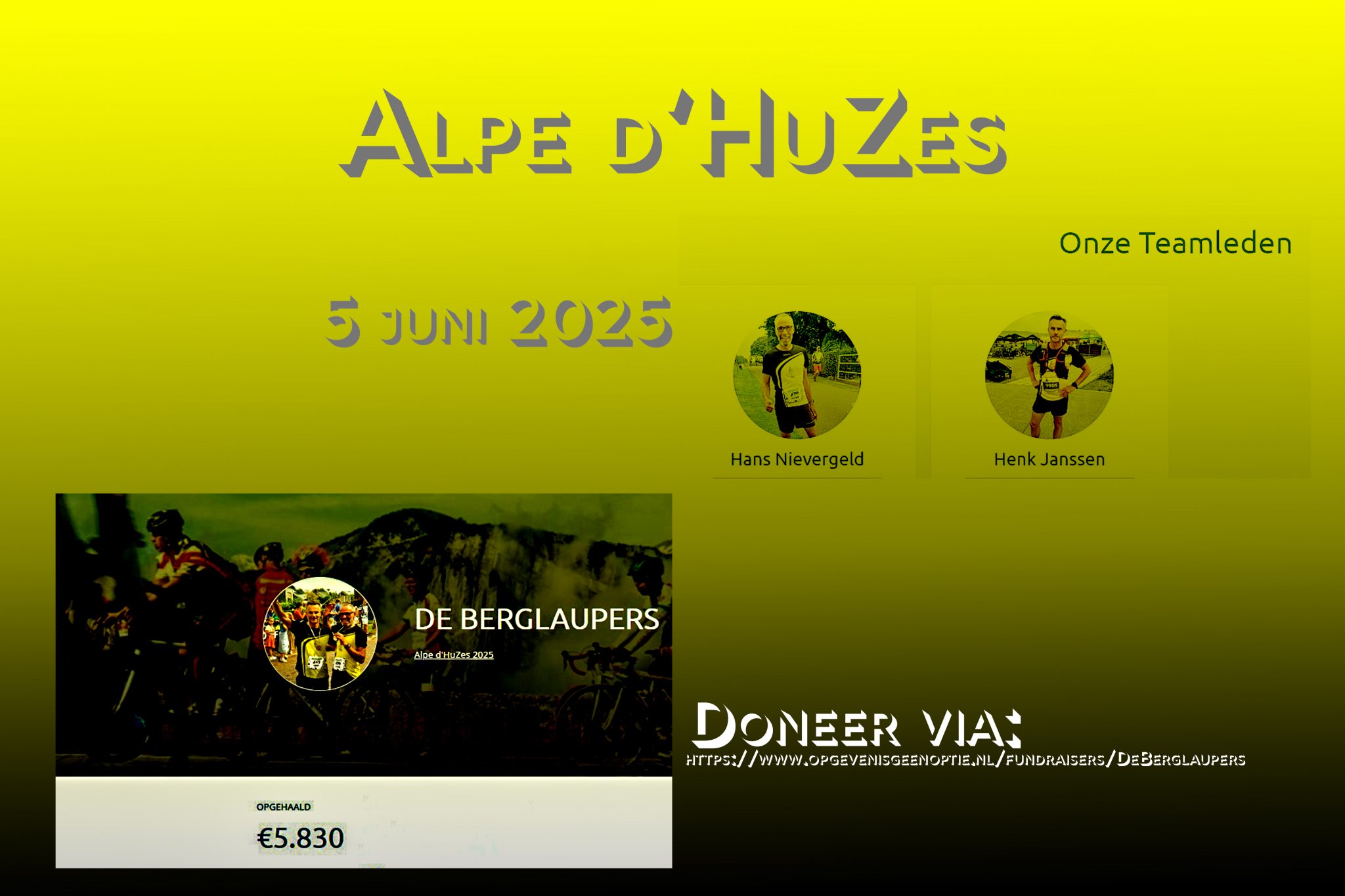 Niets? Jawel, ALV en Alped’Huzes